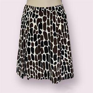 Trina Turk Giraffe Print A-Line Midi Stretch Skirt Size 4